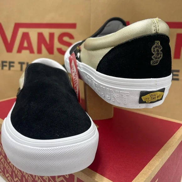 Vans Men’s Slip-On Pro(Shake Junt) Black/Gold Sneakers VN0A347V13L